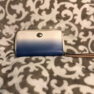 Coach zip-around wristlet wallet